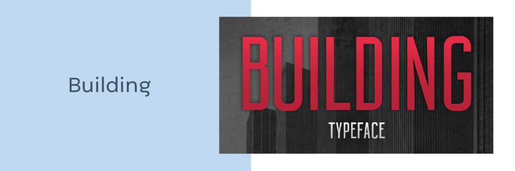 fontes para logo gratuita: building typeface